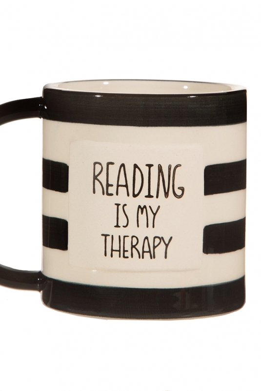 TAZA READING IS MY THERAPY SASS&BELLE