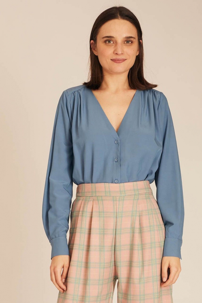 CAMISA SILKY AZUL CLARO PEPA LOVES la boheme