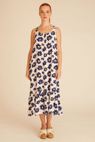 VESTIDO LARGO FLORES AZULES PEPA LOVES LA BOHEME