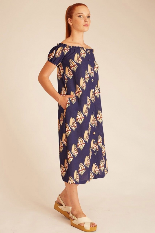 VESTIDO AZUL CONCHAS PEPALOVES