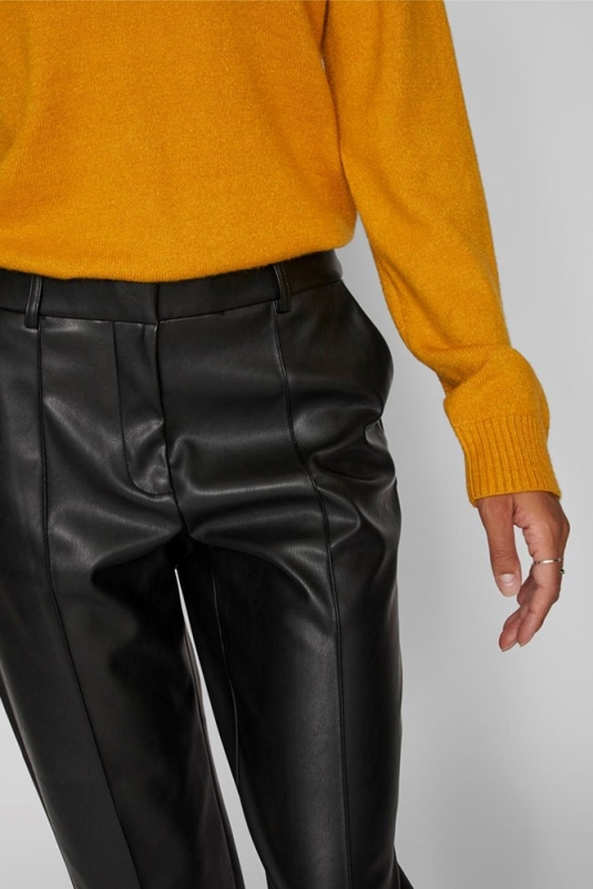 PANTALÓN VIDAGMAR NEGRO CUERO VILA