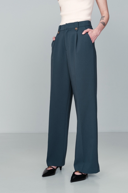 PANTALÓN NILAY VERDE PETRÓLEO GRACE & MILA