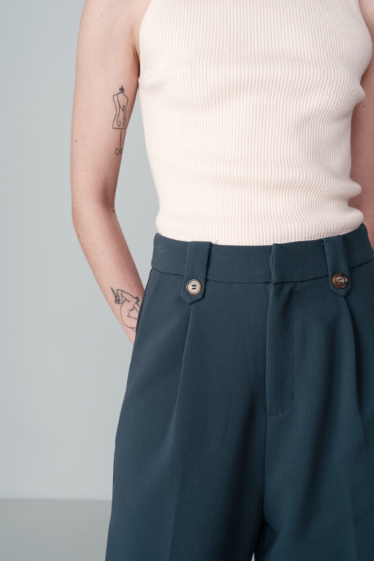 PANTALÓN NILAY VERDE PETRÓLEO GRACE & MILA
