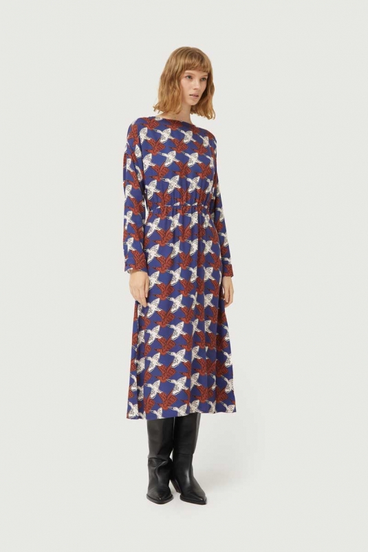 VESTIDO MIDI GARZAS COMPAÑÍA FANTÁSTICA