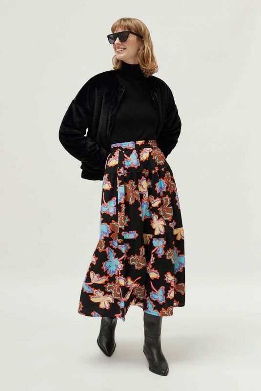 FALDA MIDI FLORAL ALHELÍ COMPAÑÍA FANTÁSTICA