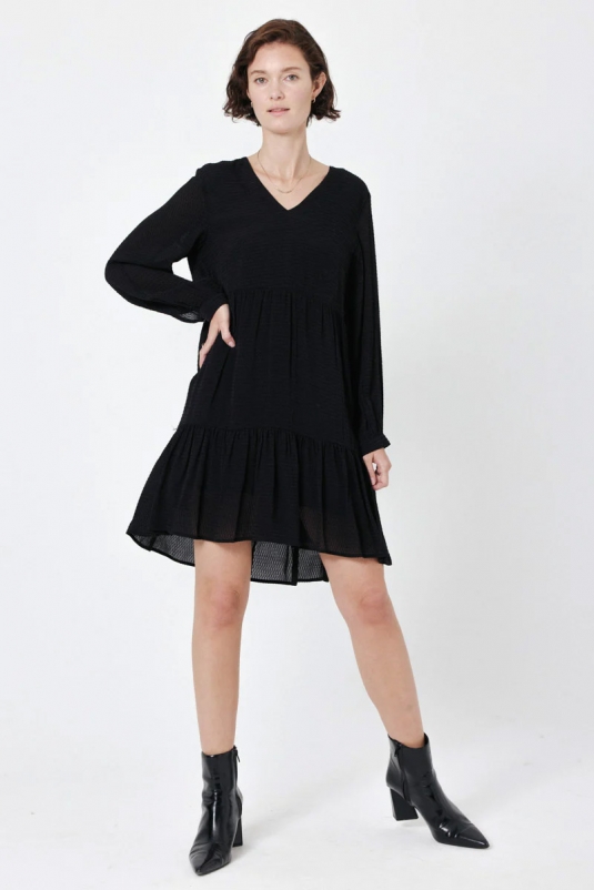 VESTIDO ALAIS NEGRO PLUMETI ARTLOVE