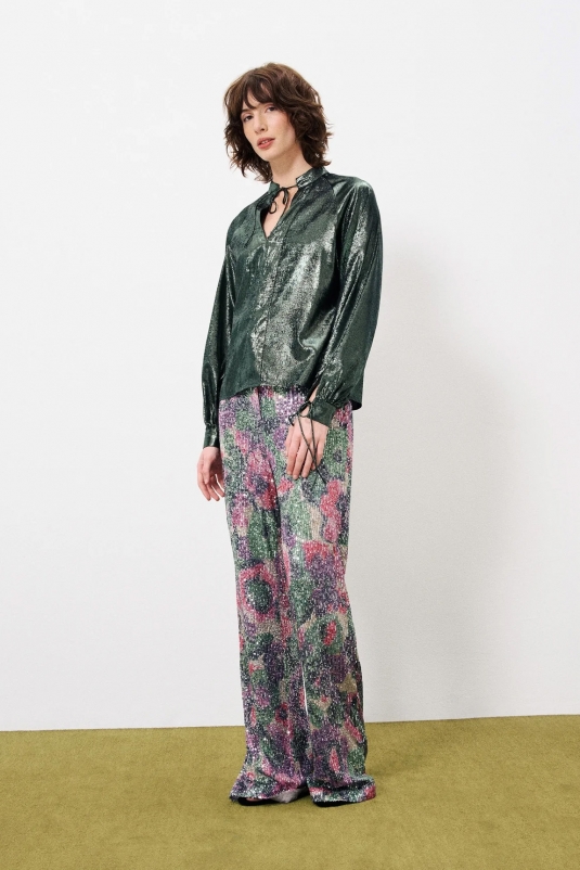 CAMISA VERDE LÚREX ANDRIJA FRNCH