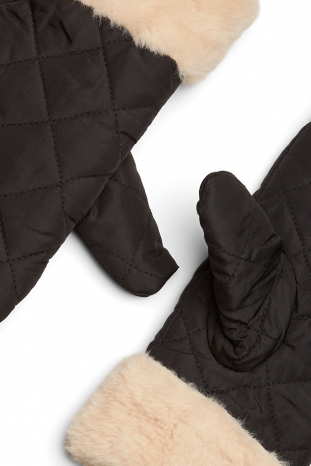 MANOPLAS NEGRAS BORREGUITO EVITA PIECES