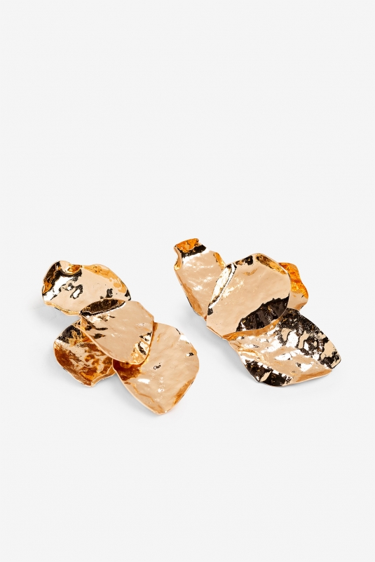 PENDIENTES MAXI FLOR DORADA