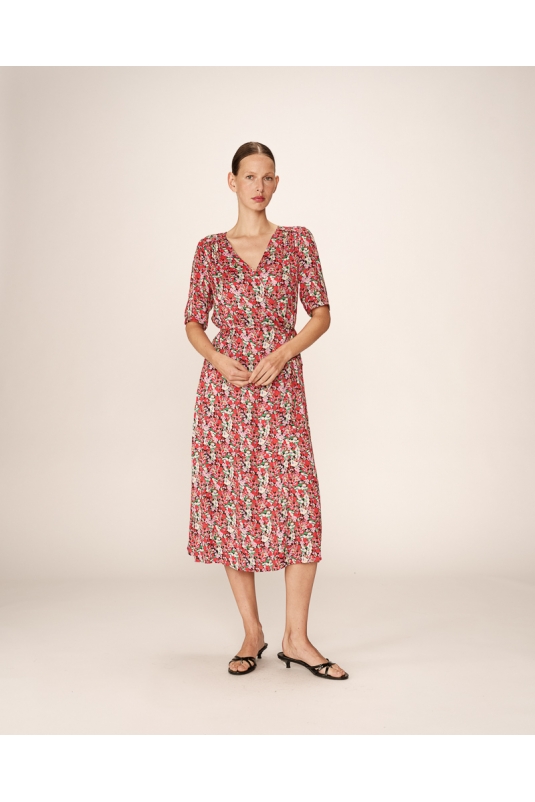 VESTIDO PERLINE FLORES GRACE & MILA
