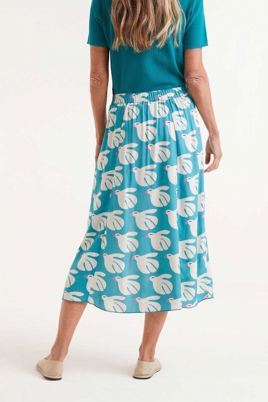 FALDA MIDI AZUL DOVE COMPAÑÍA FANTÁSTICA