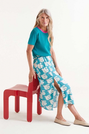 FALDA MIDI AZUL DOVE COMPAÑÍA FANTÁSTICA