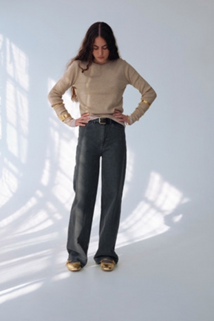 JEANS WIDE FREYA GRIS VILA