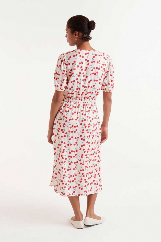 VESTIDO MIDI CEREZAS COMPAÑÍA FANTÁSTICA