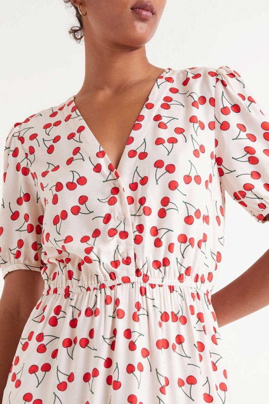 VESTIDO MIDI CEREZAS COMPAÑÍA FANTÁSTICA