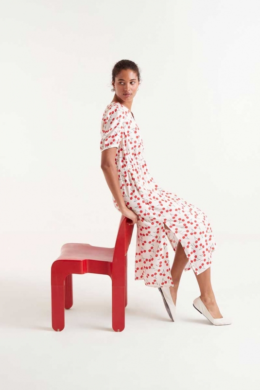VESTIDO MIDI CEREZAS COMPAÑÍA FANTÁSTICA