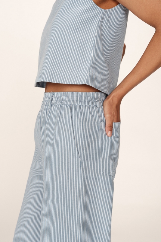 PANTALÓN PATINE AZUL RAYAS GRACE & MILA