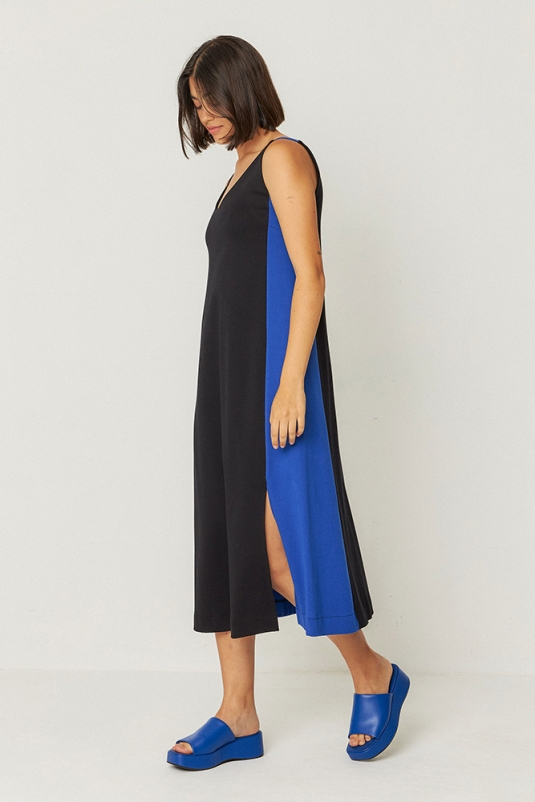 VESTIDO UDA GOTS NEGRO AZUL SKFK