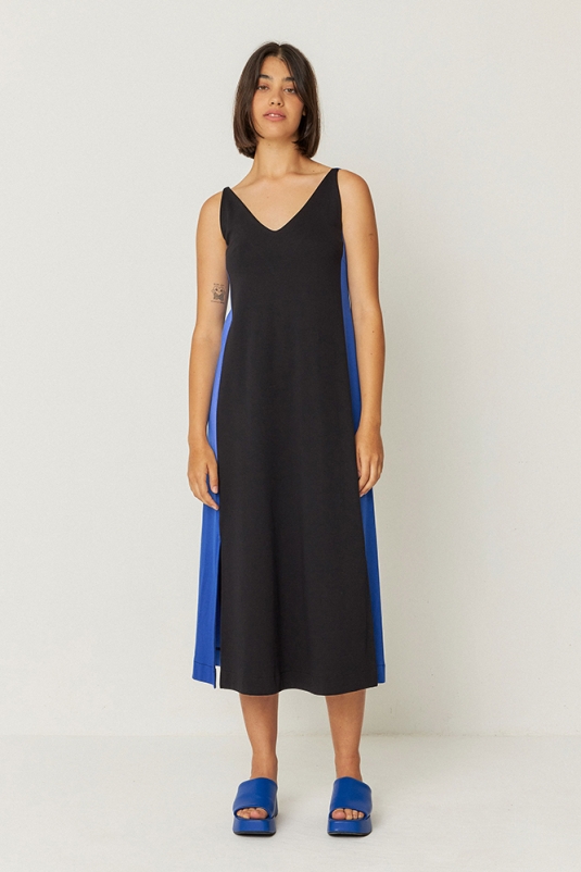 VESTIDO UDA GOTS NEGRO AZUL SKFK