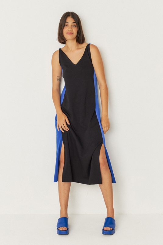 VESTIDO UDA GOTS NEGRO AZUL SKFK