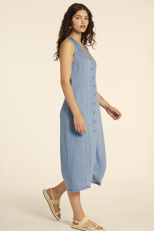 VESTIDO MIDI VAQUERO TENCEL PEPALOVES