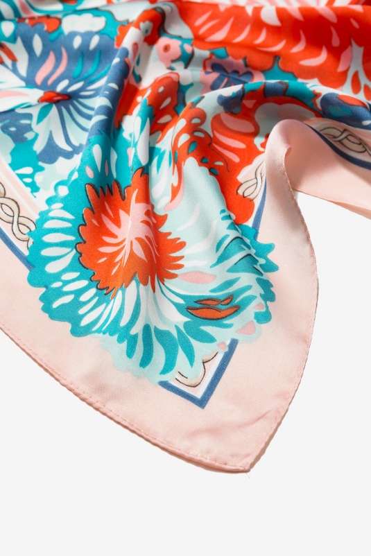 PAÑUELO ROSA ESTAMPADO VILANOVA