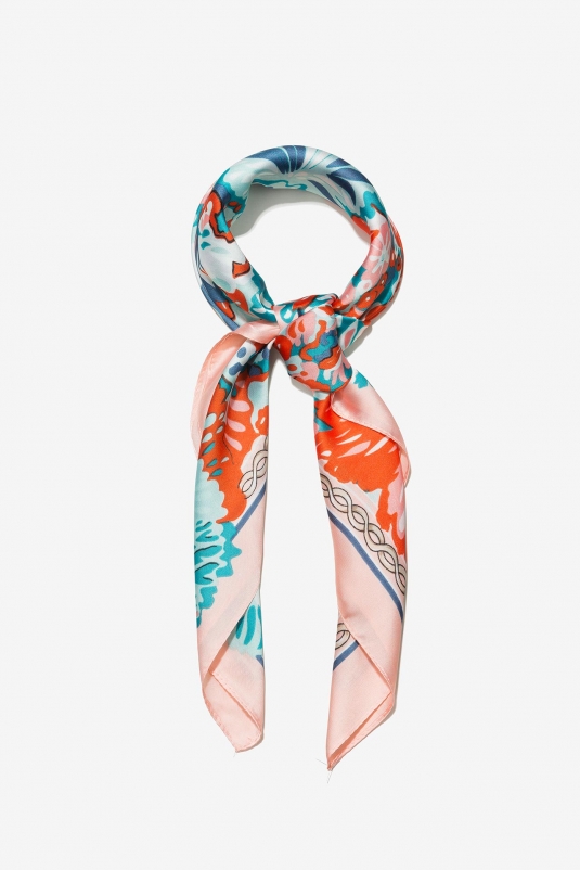 PAÑUELO ROSA ESTAMPADO VILANOVA