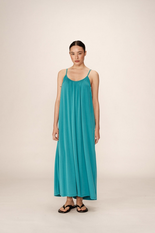 VESTIDO TURQUESA PIVOINE GRACE & MILA