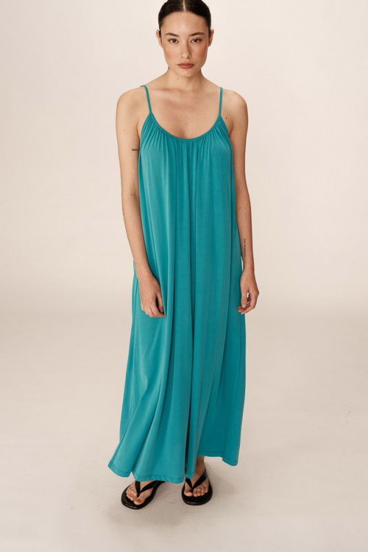 VESTIDO TURQUESA PIVOINE GRACE & MILA