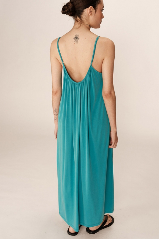 VESTIDO TURQUESA PIVOINE GRACE & MILA
