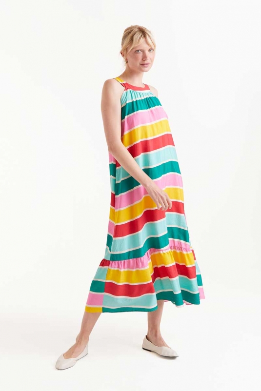 VESTIDO RAYAS WAVE COLORES COMPAÑÍA FANTÁSTICA