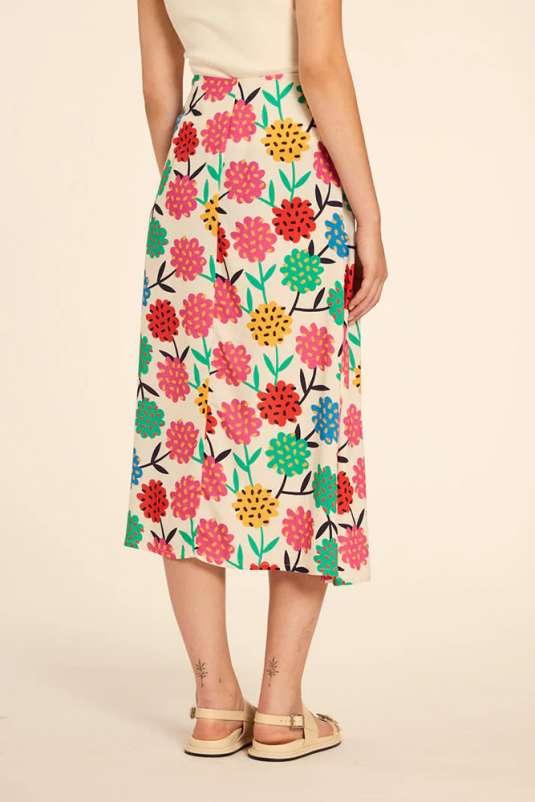 FALDA MIDI FLORES PEPALOVES