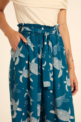 PANTALÓN CULOTTE AZUL TORTUGAS PEPALOVES