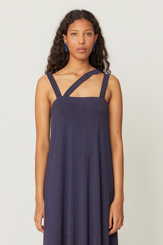 VESTIDO ODELE AZUL MARINO SKFK