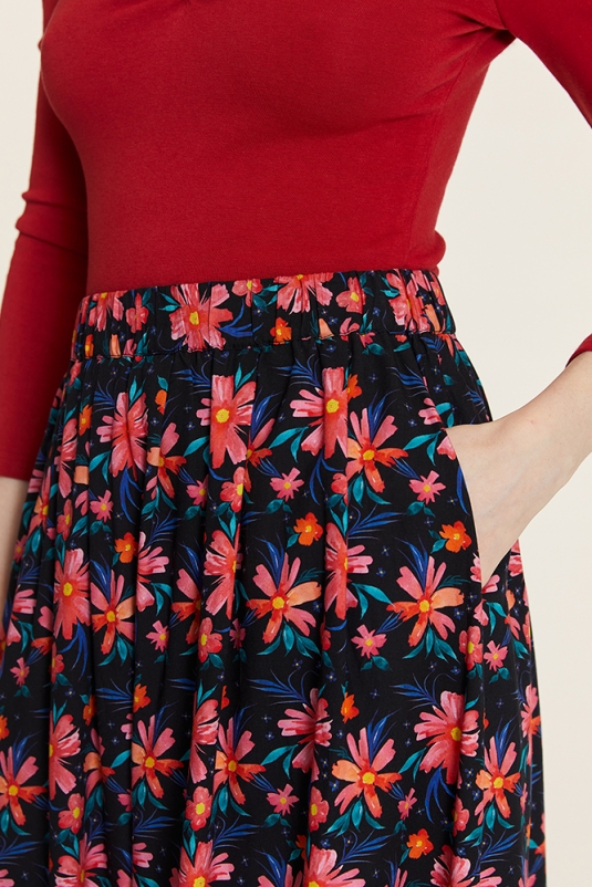 FALDA FLORES MIDI PEPALOVES