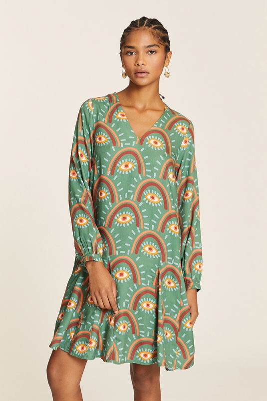 VESTIDO VERDE BIG EYES PEPALOVES
