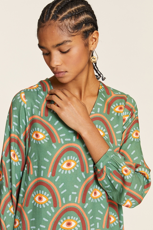 VESTIDO VERDE BIG EYES PEPALOVES