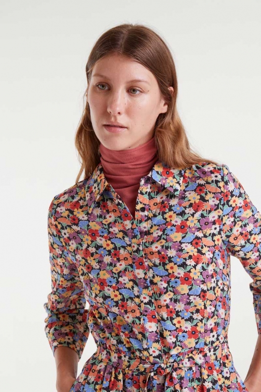 VESTIDO FLORES CAMISERO COMPAÑÍA FANTÁSTICA