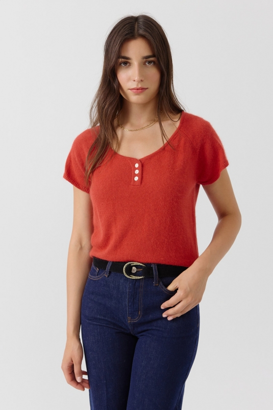 JERSEY ROJO BOTONES BERNADETTE ARTLOVE