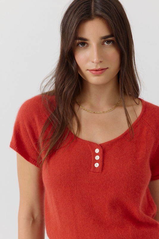 JERSEY ROJO BOTONES BERNADETTE ARTLOVE