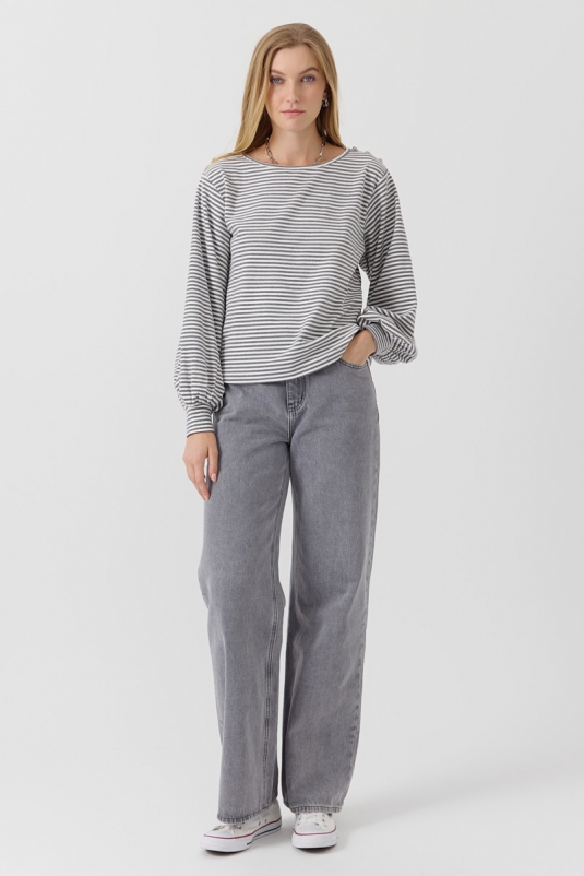 SUDADERA RAYAS GRISES STELLA ARTLOVE