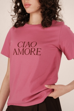 CAMISETA ROSA CIAO AMORE GRACE & MILA