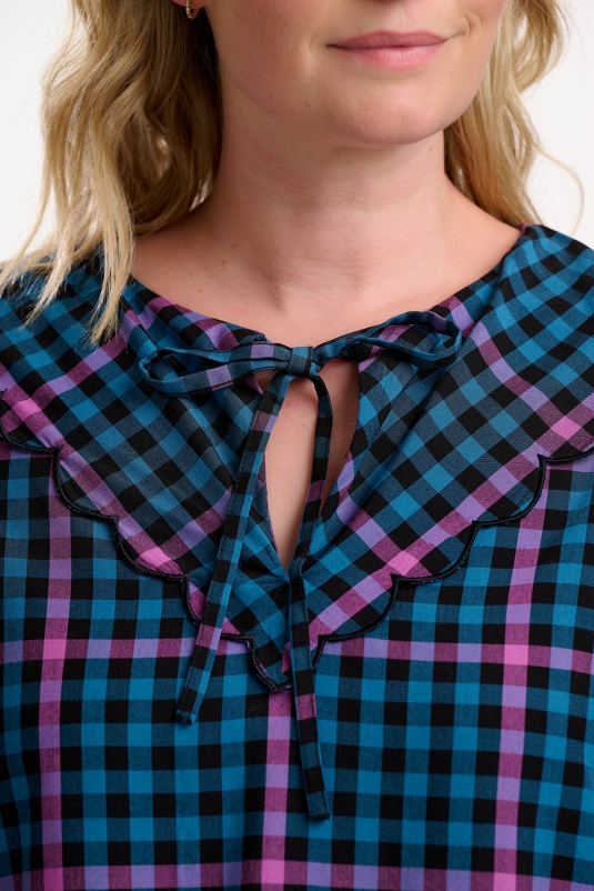 BLUSA CUADROS BABERO NESSIE SUGARHILL BRIGHTON