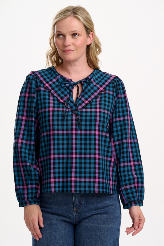 BLUSA CUADROS BABERO NESSIE SUGARHILL BRIGHTON