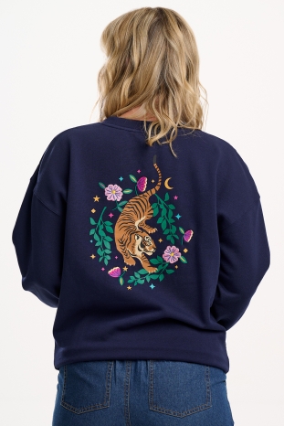SUDADERA AZUL MARINO TIGRE  SUGARHILL BRIGHTON