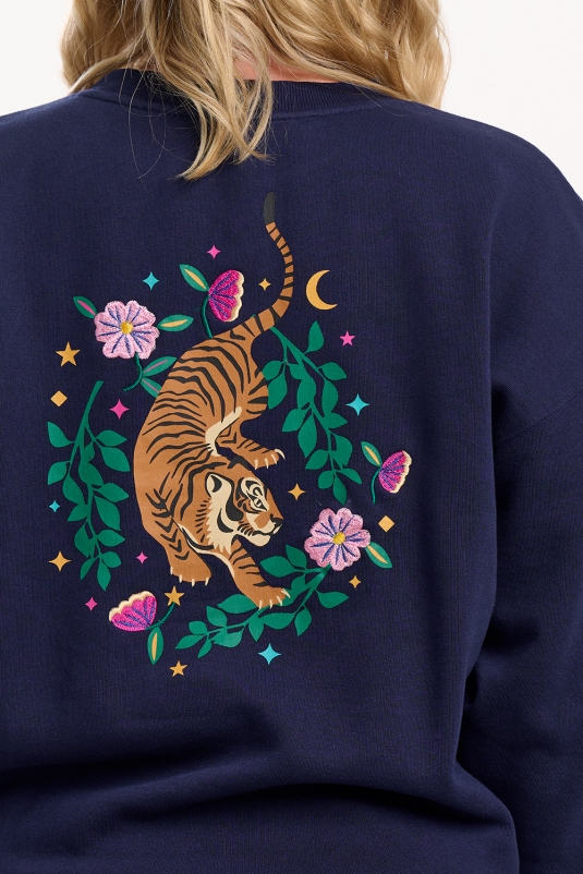 SUDADERA AZUL MARINO TIGRE  SUGARHILL BRIGHTON