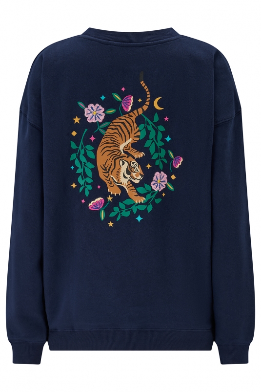 SUDADERA AZUL MARINO TIGRE  SUGARHILL BRIGHTON