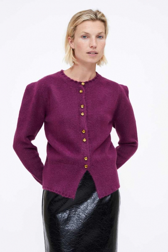 CÁRDIGAN MORADO BOTONES WILDPONY