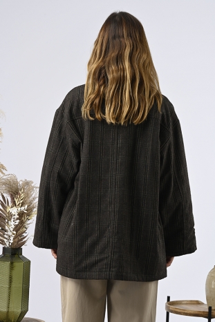 ABRIGO CUADROS LANA DUSTY ORFEO