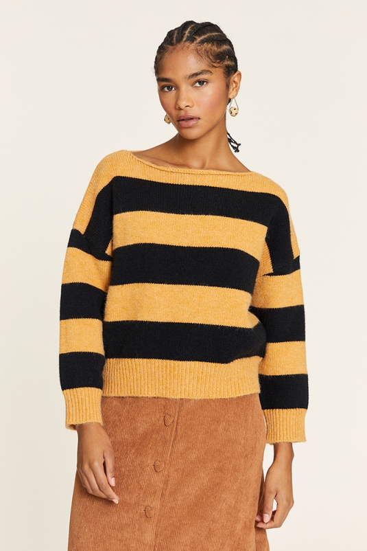 JERSEY RAYAS MOSTAZA NEGRO PEPALOVES